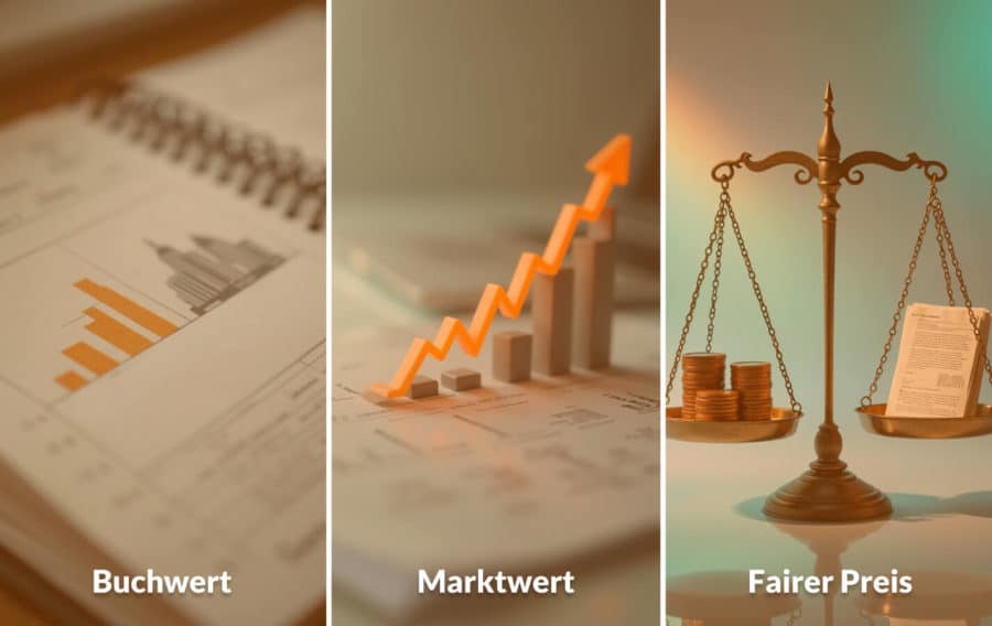 Buchwert vs Marktwert vs Fairer Preis – Bedeutung und Berechnung